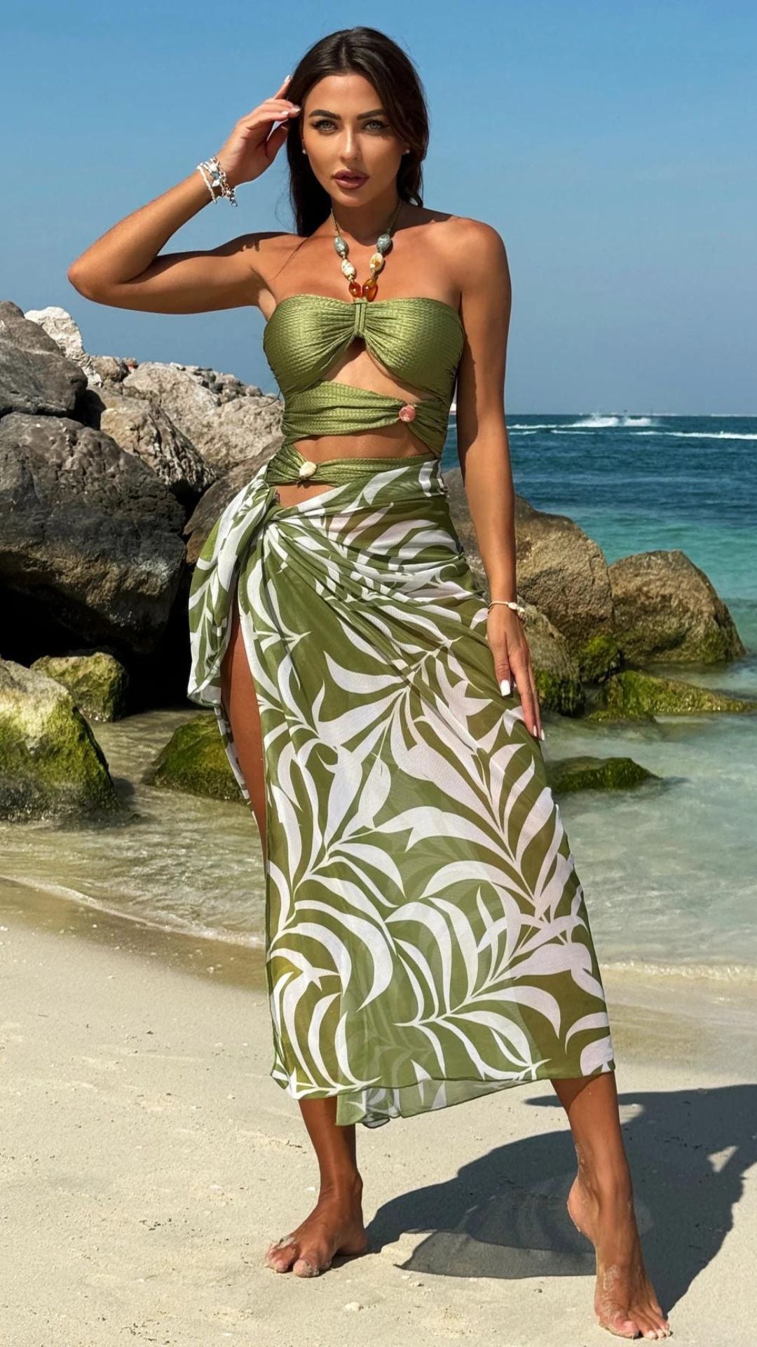 Kit Moda Praia - Maiô + Saída - Mudeseulook