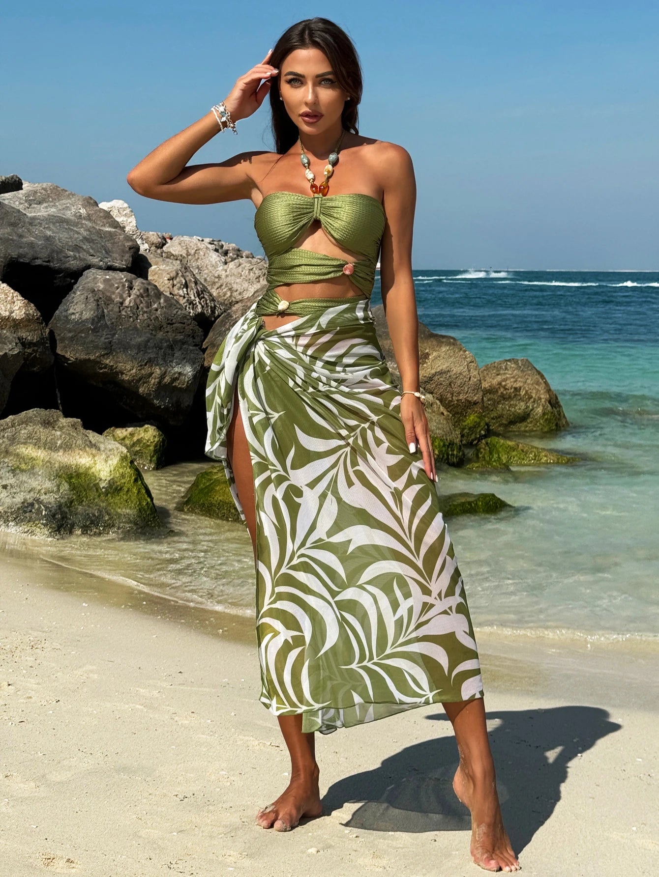 Kit Moda Praia - Maiô + Saída - Mudeseulook
