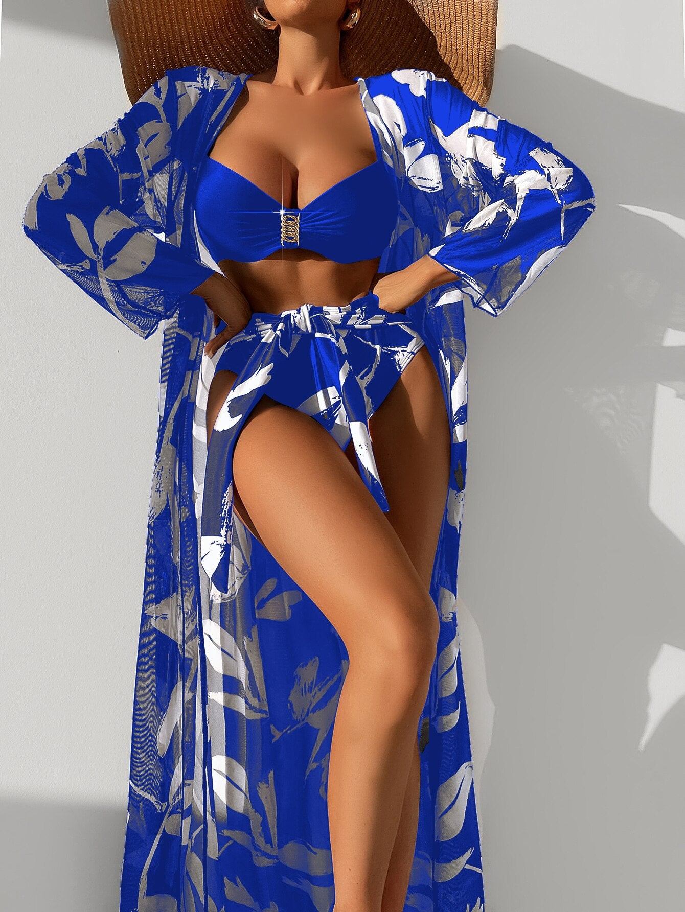 Kit Moda Praia - Biquíni + Saída - 04 Cores - Mudeseulook
