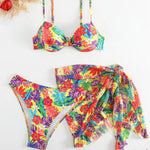 Biquíni Vintage Floral 3 Peças - Mudeseulook