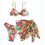 Biquíni Vintage Floral 3 Peças - Mudeseulook