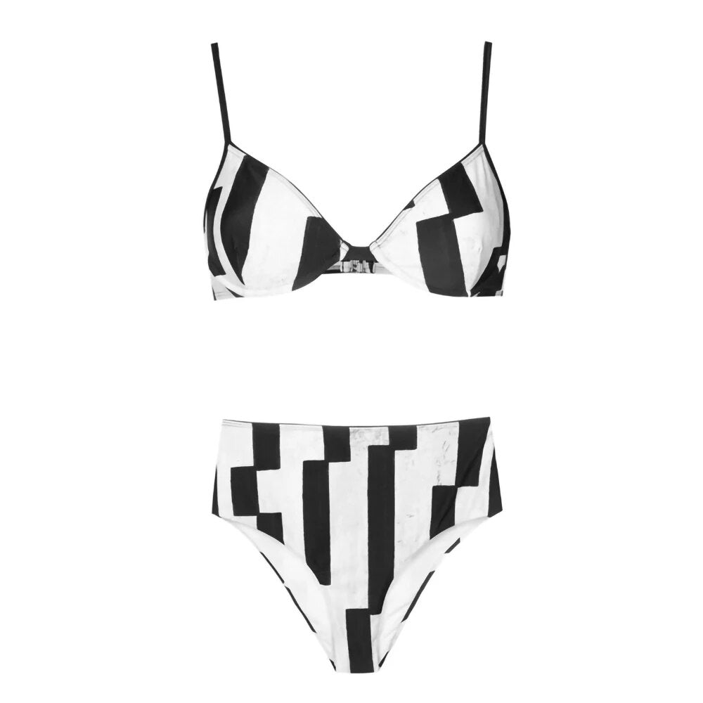 Maiô Black White Square - Mudeseulook