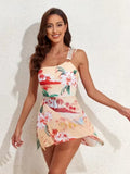 Maiô Vestido - Rosa Estampado - Mudeseulook