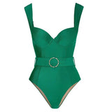 Kit Moda Praia ou Maiô ou Saia - Green Retro - Mudeseulook