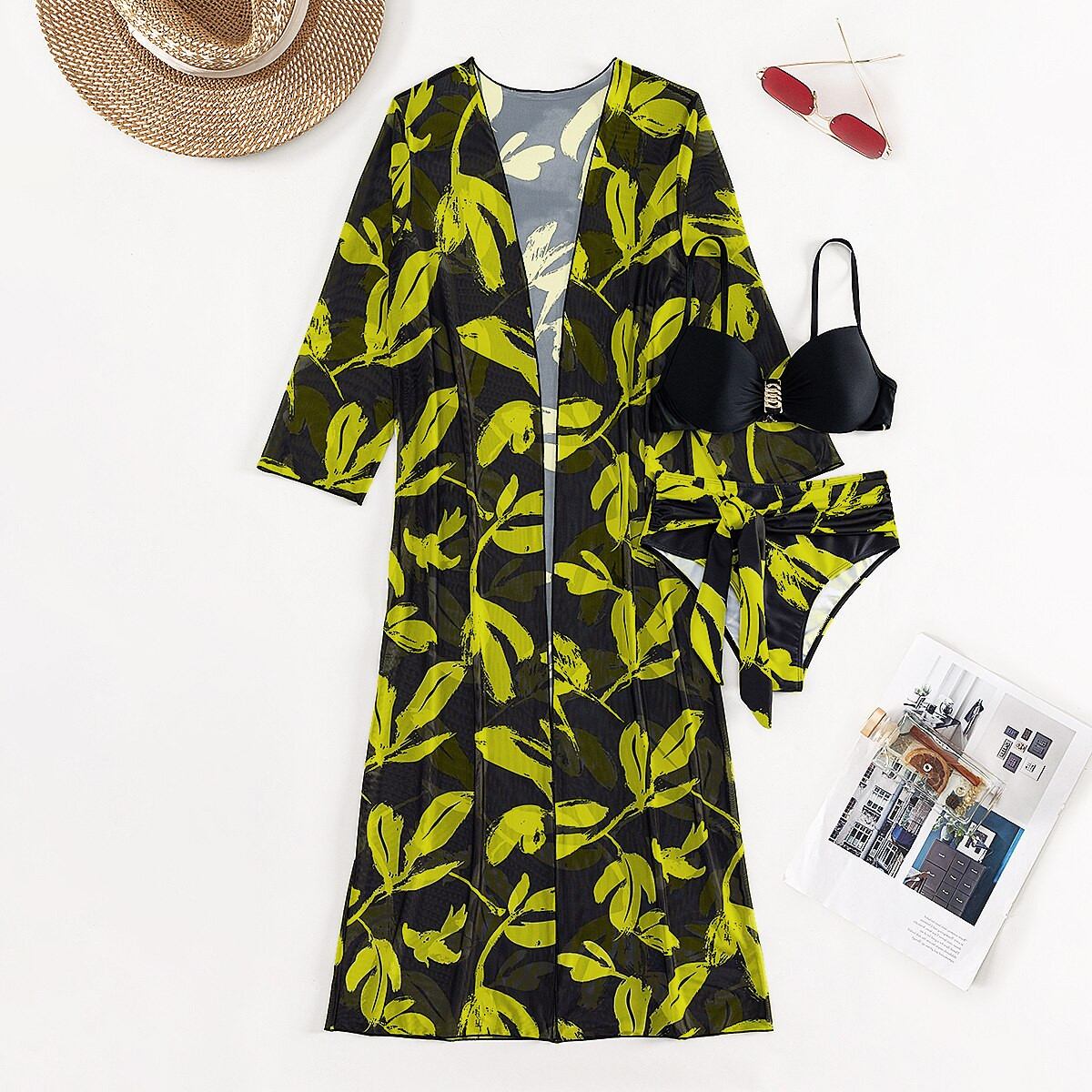 Kit Moda Praia - Biquíni + Saída - 04 Cores - Mudeseulook