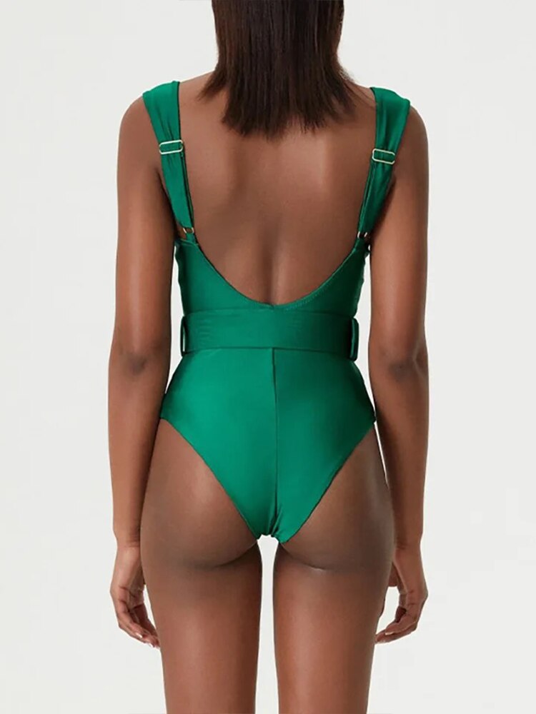 Kit Moda Praia ou Maiô ou Saia - Green Retro - Mudeseulook