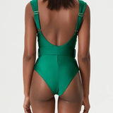 Kit Moda Praia ou Maiô ou Saia - Green Retro - Mudeseulook