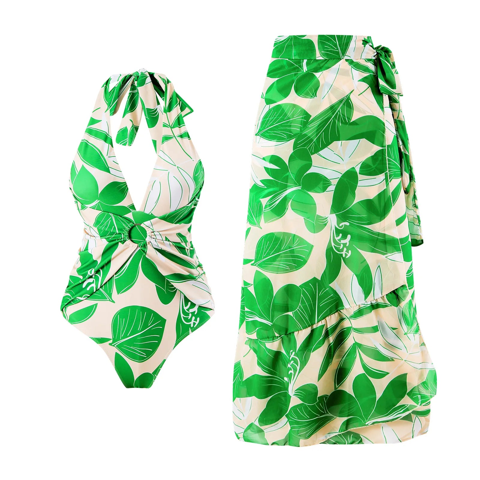 Kit Moda Praia - Maiô + Saia - Mudeseulook