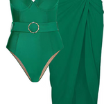 Kit Moda Praia ou Maiô ou Saia - Green Retro - Mudeseulook
