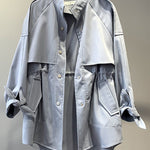 Casaco Parka Casual Acinturado com Bolsos - Mudeseulook