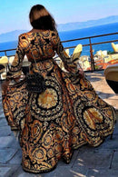 Vestido Boho Decote V e Fenda Frontal - Mudeseulook