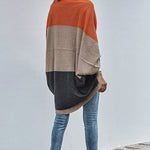 Cardigan Boho Manga Ampla Bloco de Cor - Mudeseulook