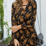 Vestido Curto Flores Decote V - Mudeseulook
