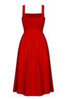 Vestido Midi Soltinho Decote Reto - Mudeseulook