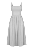 Vestido Midi Soltinho Decote Reto - Mudeseulook