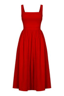 Vestido Midi Soltinho Decote Reto - Mudeseulook