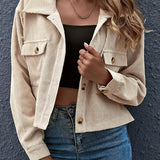 Jaqueta Bomber Gola de Lapela com Bolsos - Mudeseulook
