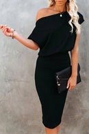 Vestido Midi Lapis Um Ombro Só - Mudeseulook