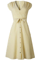 Vestido Midi Laço na Cintura - Mudeseulook