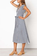 Vestido Midi Laço na Cintura - Mudeseulook