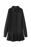 Vestido Chemise Curto Plissado - Mudeseulook