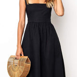 Vestido Midi Soltinho Decote Reto - Mudeseulook