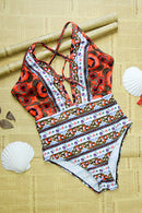 Maiô Estampado Decote V Laço - Mudeseulook