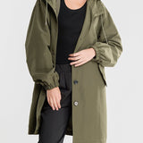 Casaco Corta Vento Impermeável com Capuz Oversized - Mudeseulook