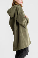 Casaco Corta Vento Impermeável com Capuz Oversized - Mudeseulook