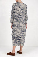 Vestido Midi Estampado Porcelana Japonesa - Mudeseulook