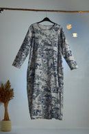 Vestido Midi Estampado Porcelana Japonesa - Mudeseulook