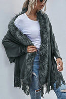 Cardigan Xale Fake Fur com Franjas - Mudeseulook