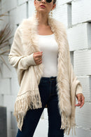 Cardigan Xale Fake Fur com Franjas - Mudeseulook