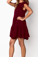 Vestido Curto Detalhe Babado no Ombro - Mudeseulook