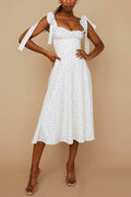 Vestido Nice Midi Alça Amarração e Fenda - Mudeseulook