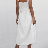 Vestido Midi Soltinho Decote Reto - Mudeseulook