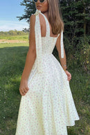 Vestido Nice Midi Alça Amarração e Fenda - Mudeseulook