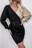 Vestido Transpassado Duas Cores Amarração - Mudeseulook