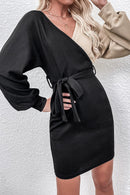 Vestido Transpassado Duas Cores Amarração - Mudeseulook