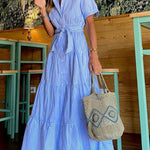 Vestido Longo Listrado - 02 Cores - Mudeseulook
