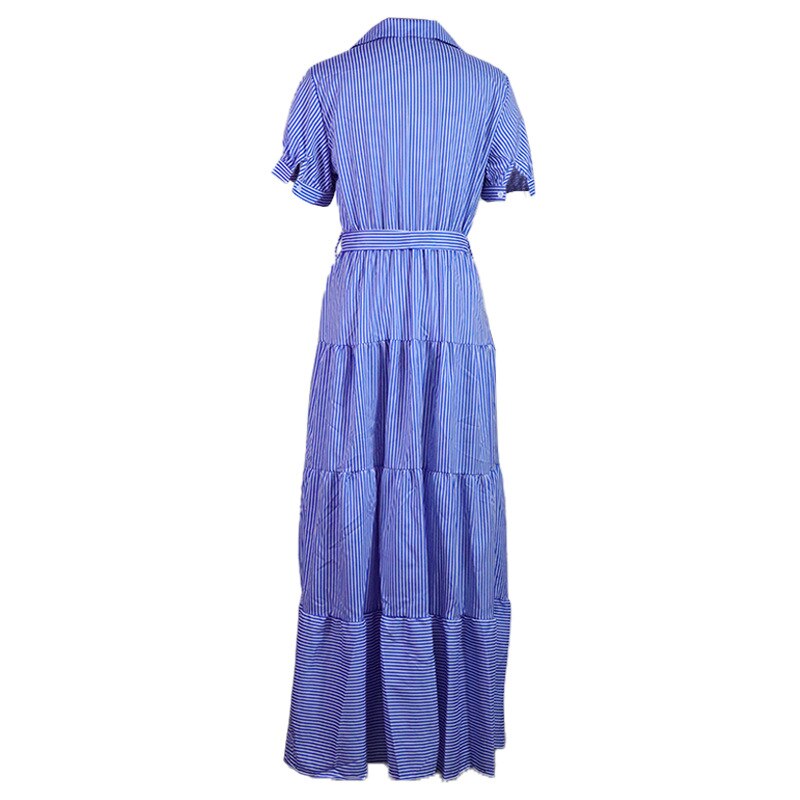 Vestido Longo Listrado - 02 Cores - Mudeseulook