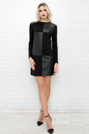Vestido Mini Quadriculados Couro - Mudeseulook