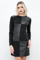 Vestido Mini Quadriculados Couro - Mudeseulook