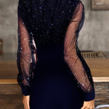 Vestido Lucy Curto com Brilho e Transparência - Mudeseulook