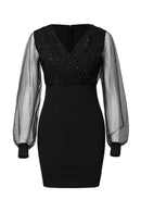Vestido Lucy Curto com Brilho e Transparência - Mudeseulook